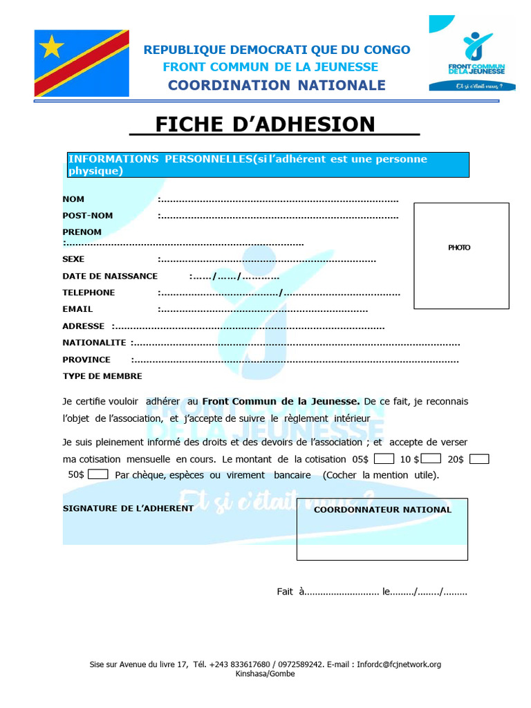 Fiche D'adhesion Ok | PDF