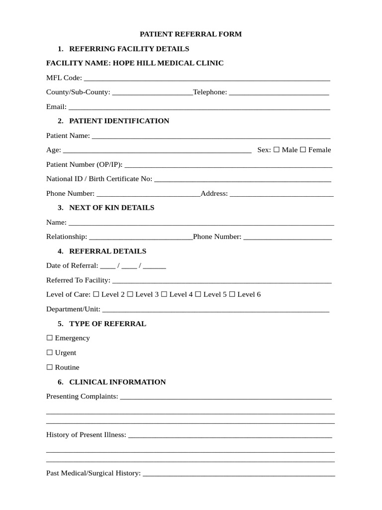 Kings Medical Clinic Referal Form | PDF