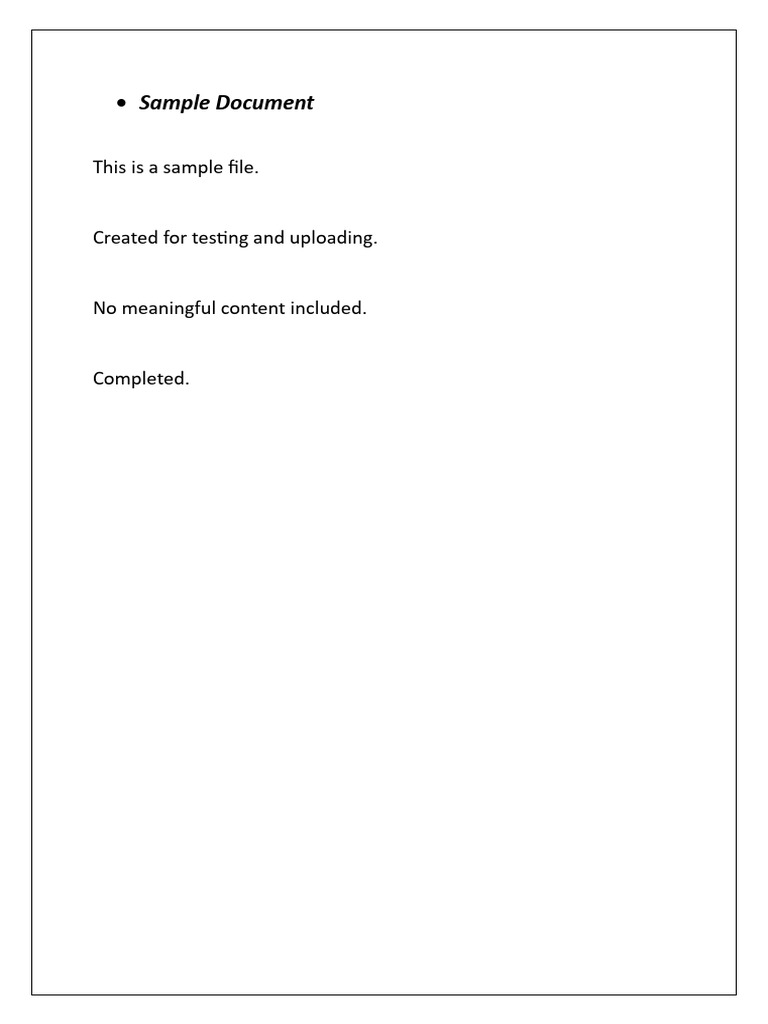 Sample Document | PDF