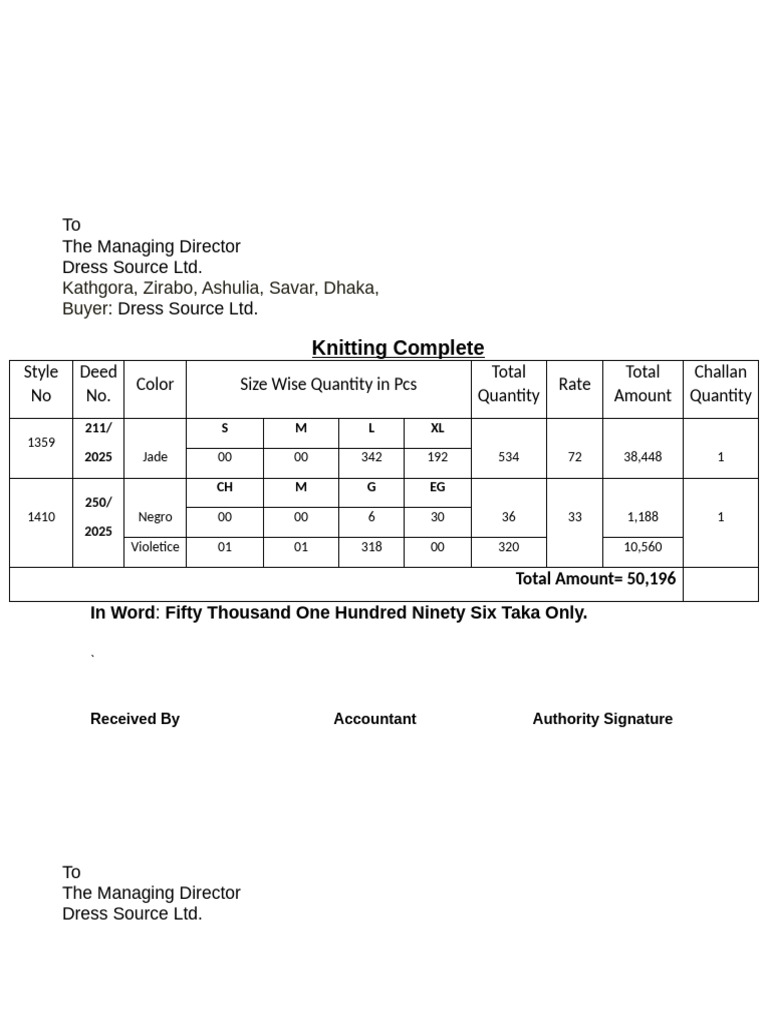 Ever Bright Bill 6 July 2025 | PDF