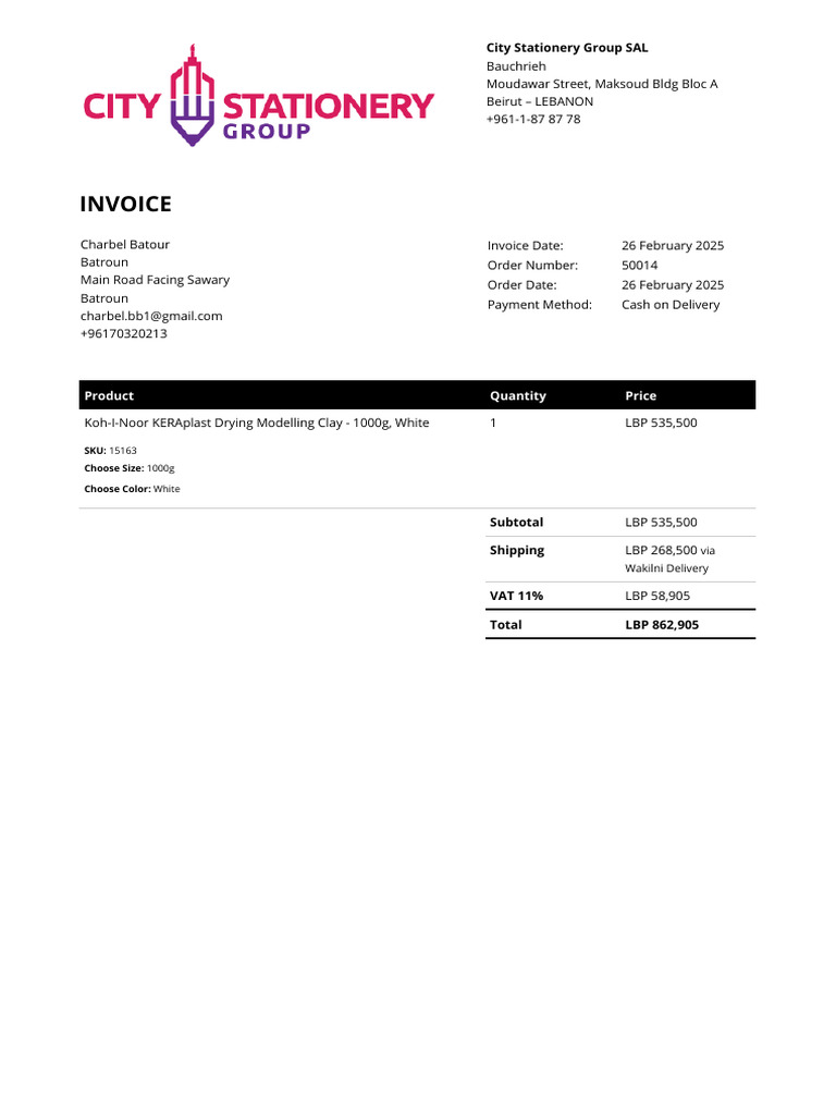 Invoice 50014 | PDF