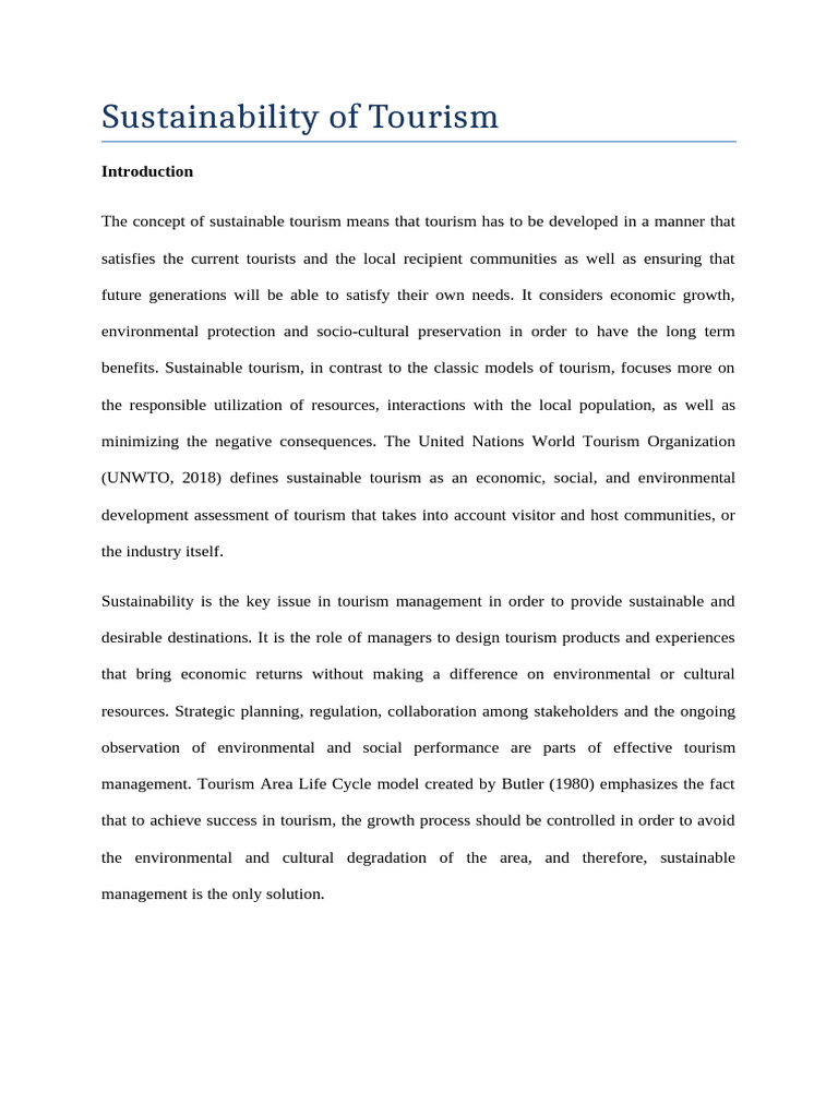 Tourism Sustainable Development | PDF | Cost Of Living | Sustainability