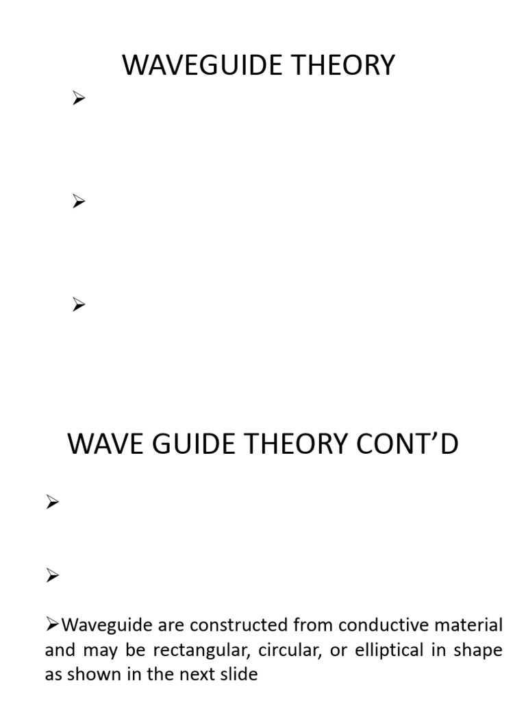 Waveguide Theory Part 1 | PDF | Waveguide | Waves