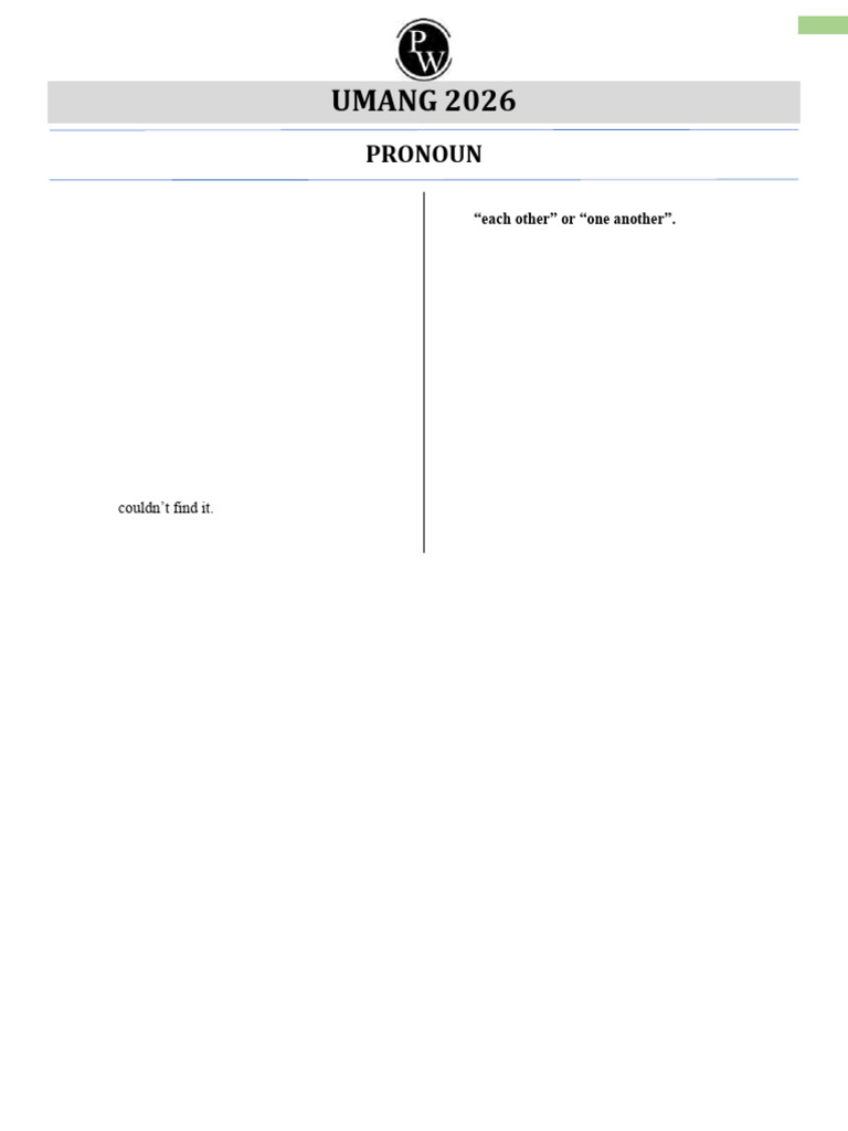 Grammar - Pronoun- Homework Module | PDF | Pronoun | Linguistics
