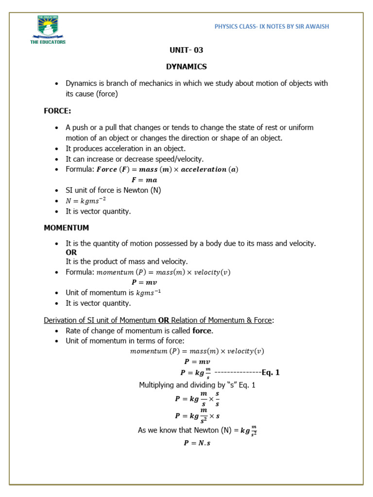 Physics Chapter 3 | PDF