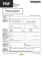 Nevada Articles of Incorporation