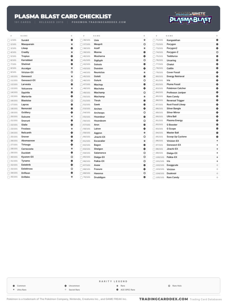 pokemon cards 102 list Base Set Complete Master Set (102/102) 1999 Base Set Card List |