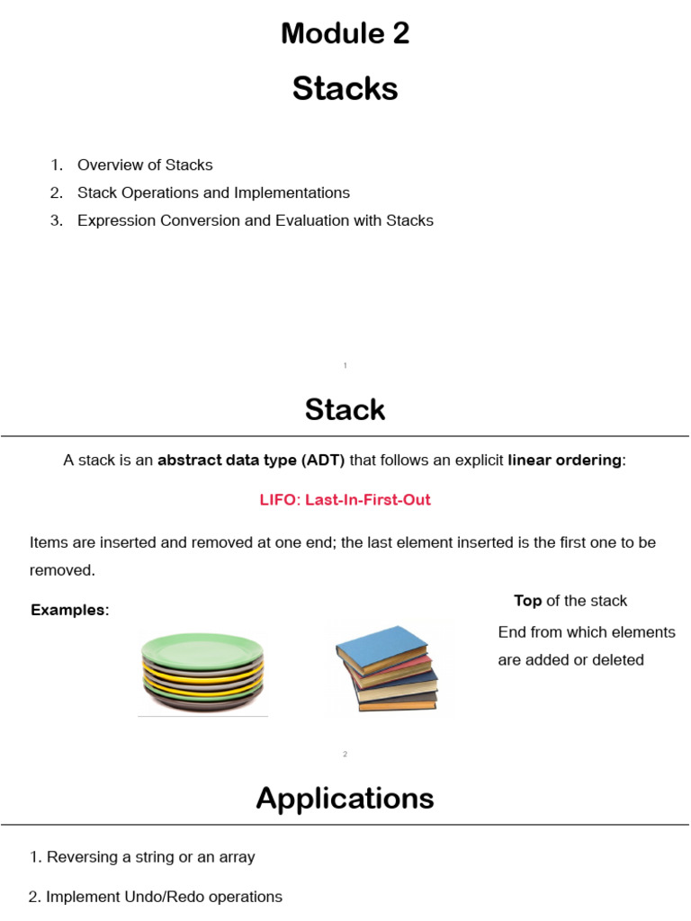 mod02_lec09_14_08_2025_stack | PDF | Computer Programming | Mathematics