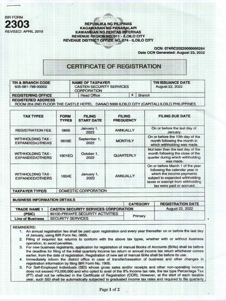 Cor Iloilo | PDF