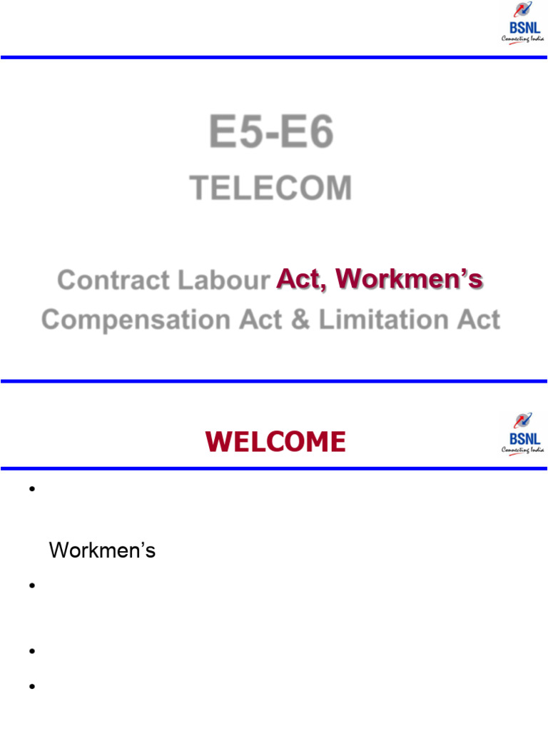 Chapter21. Labour Act, Workman Compensation, Limitation | PDF ...