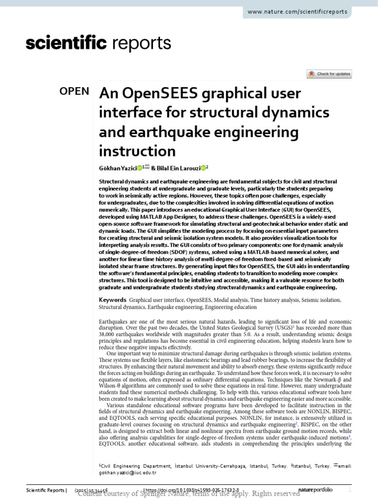 An_OpenSEES_graphical_user_interface_for_structura | PDF | Earthquake ...