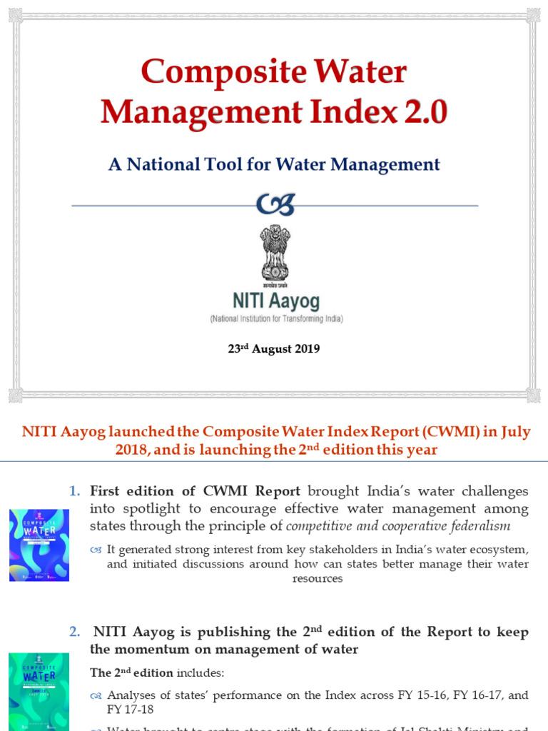 Composite Water Management Index 2.0 | PDF