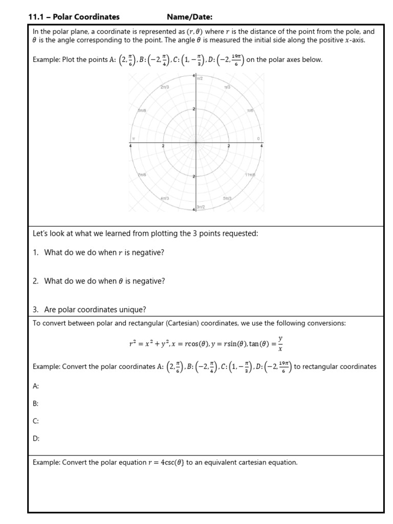 polar notes | PDF