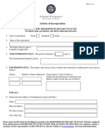 Mississippi Articles of Incorporation