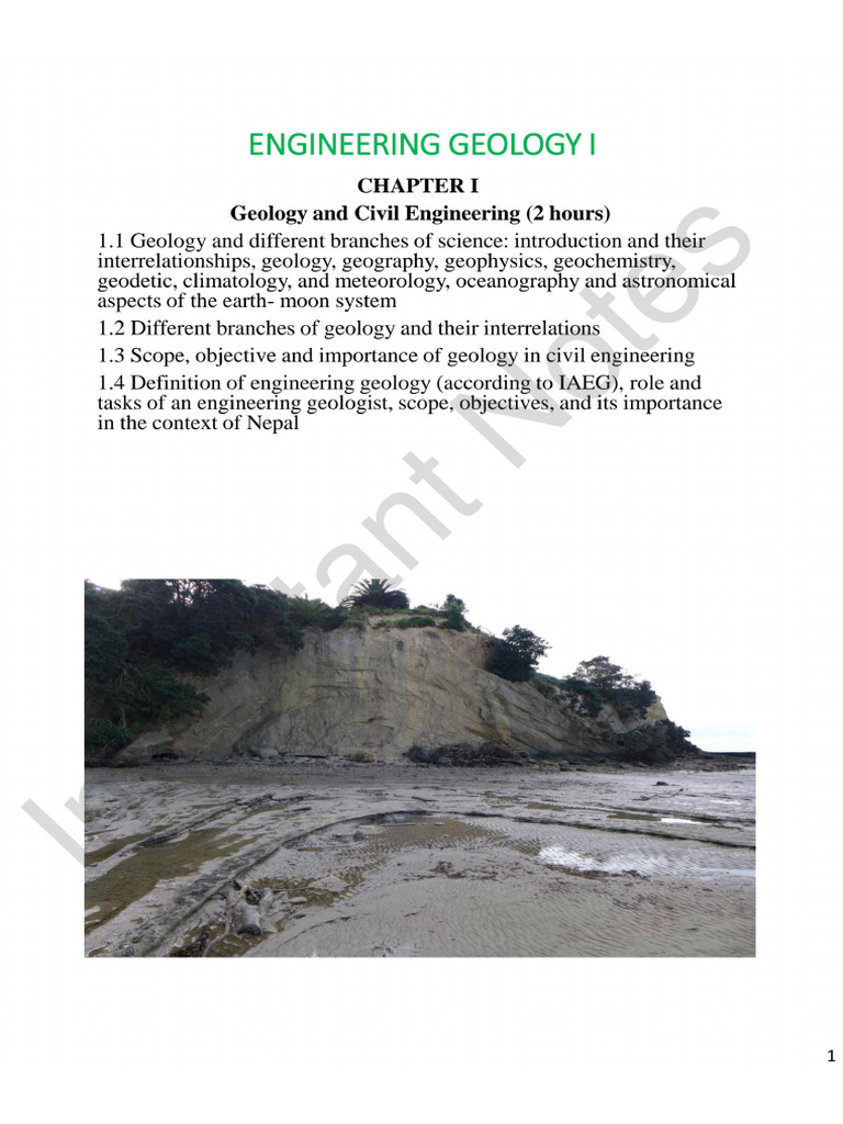 CH 1 Introduction to Engineering Geology by Import 251205 161728 | PDF