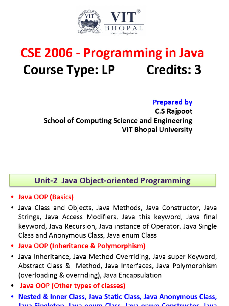 Unit-2.4 Types of Classes | PDF