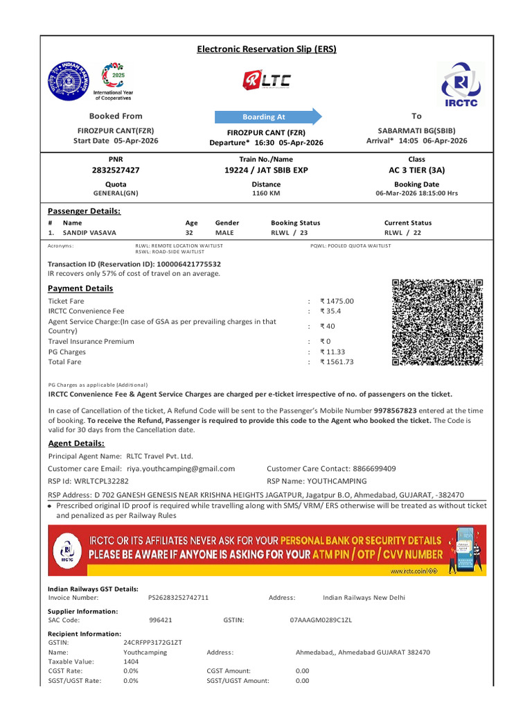 Sandip Fzr to Sbib 5 April 3ac | PDF