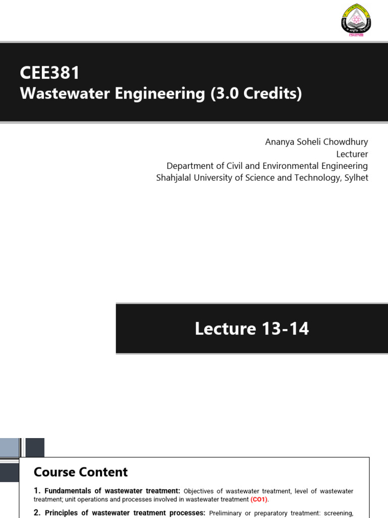 Lecture 13-14_CEE 0732 3181 | PDF