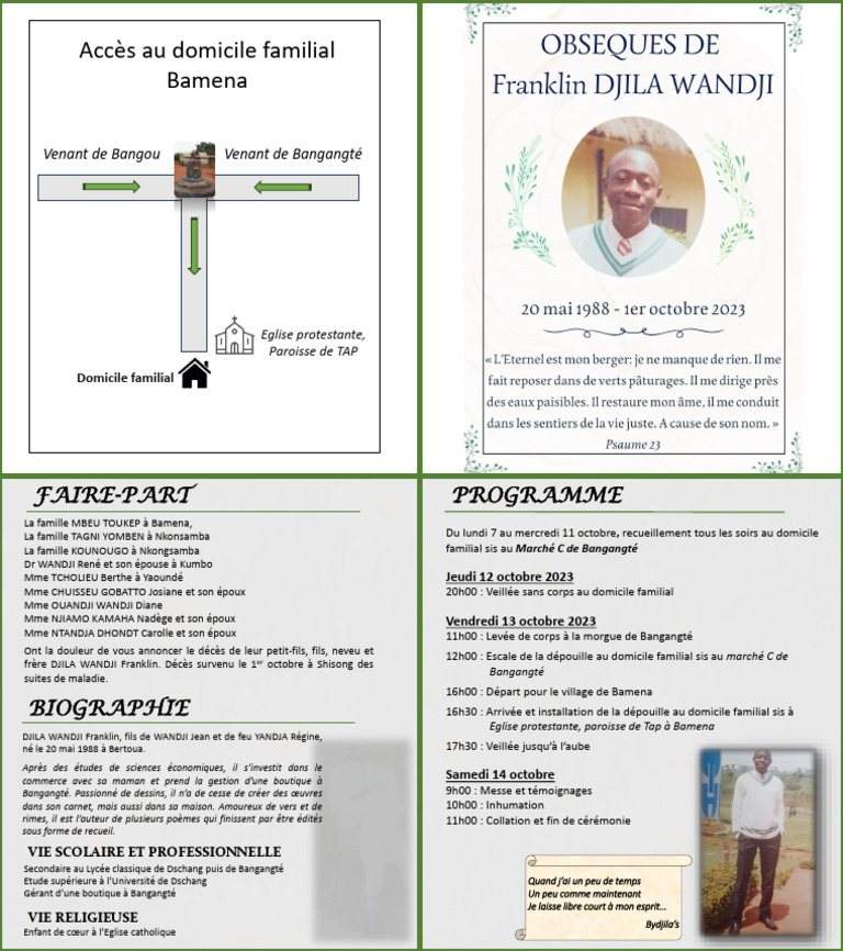 Programme Obseques Franklin_v3 | PDF
