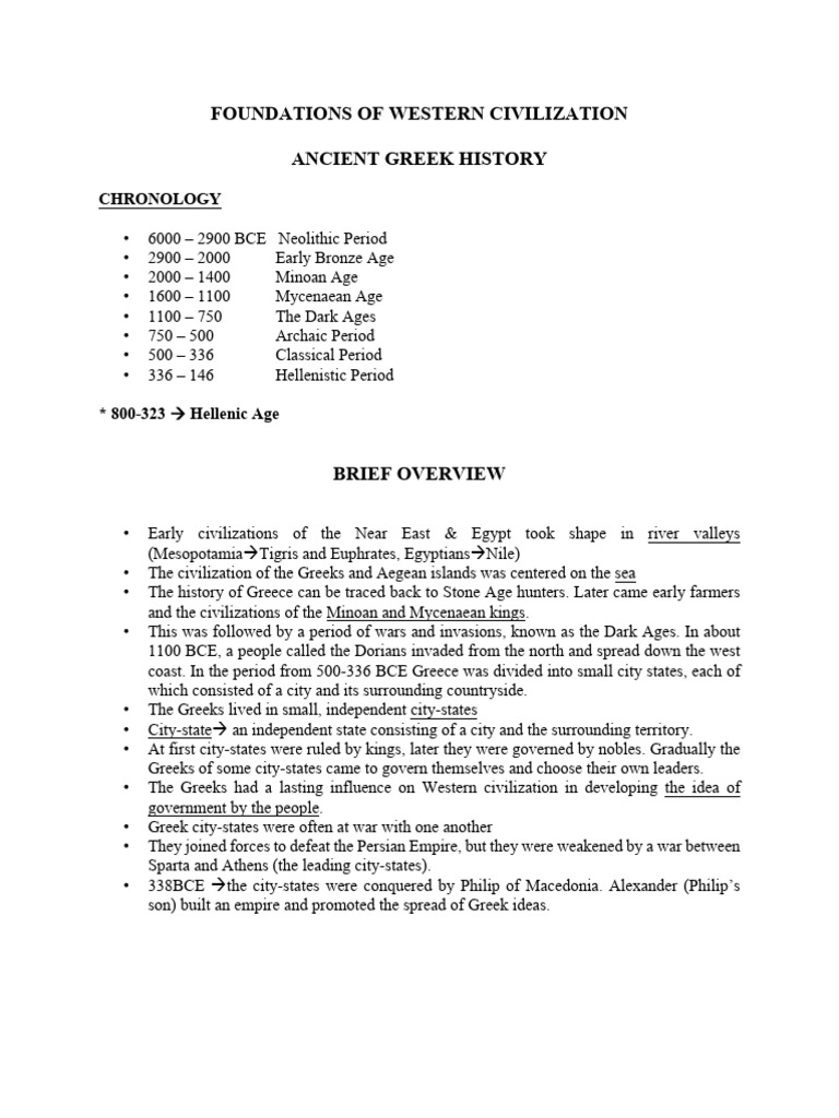 AKE171 Ancient Greek History Class Notes | PDF