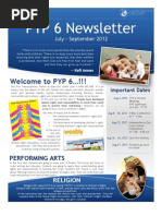 PYP 6 Who We Are Newsletter