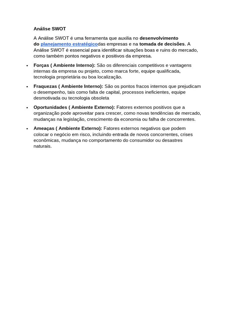 Análise SWOT | PDF