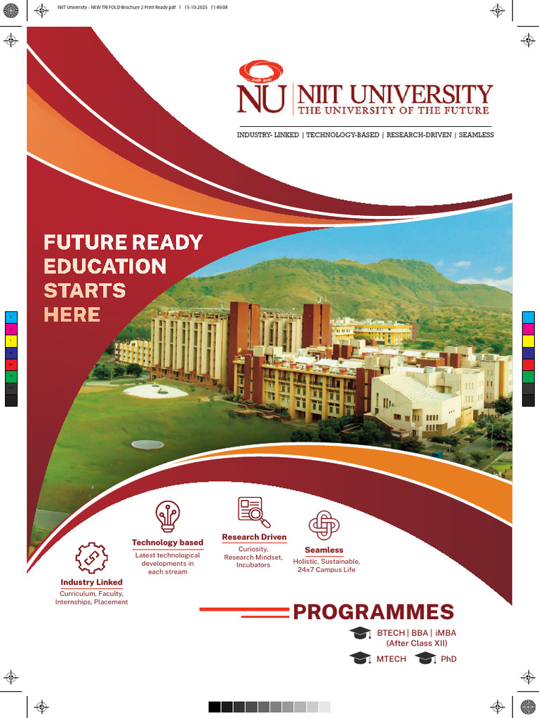 NIIT University - NEW TRI FOLD Brochure | PDF