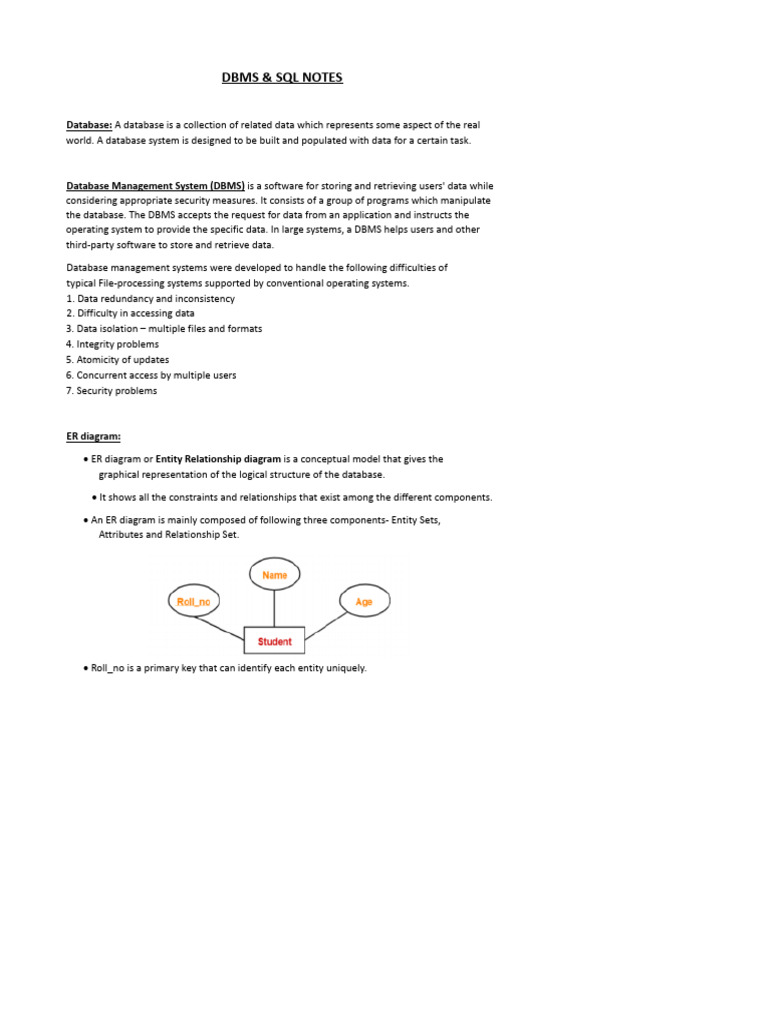 DBMS_Notes - Google Docs | PDF
