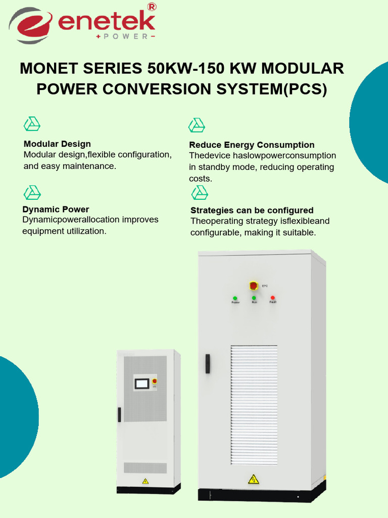 Monet Series 50kw-150 Kw Modular Power Conversion System(Pcs) | PDF