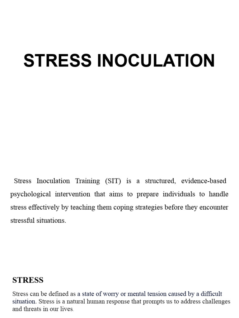 STRESS INOCULATION | PDF