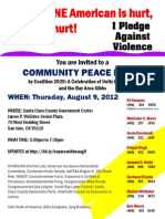 Coalition 2020 - Invitation To A Community Peace Rally On August 9, 2012