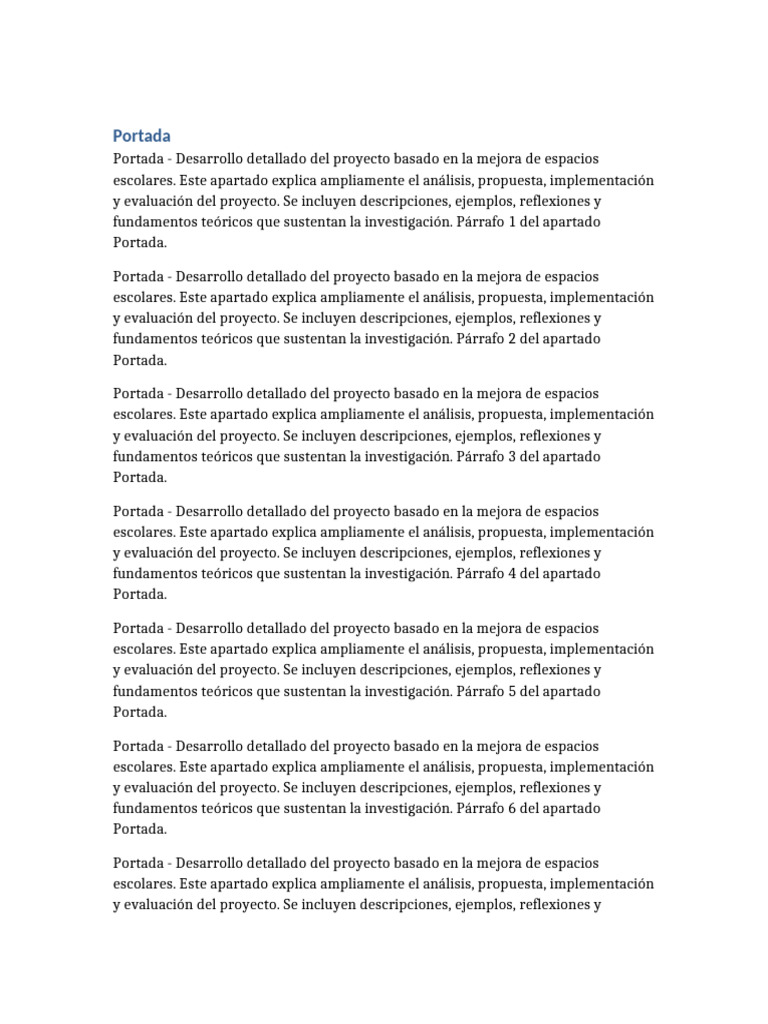 Proyecto Escolar Completo | PDF