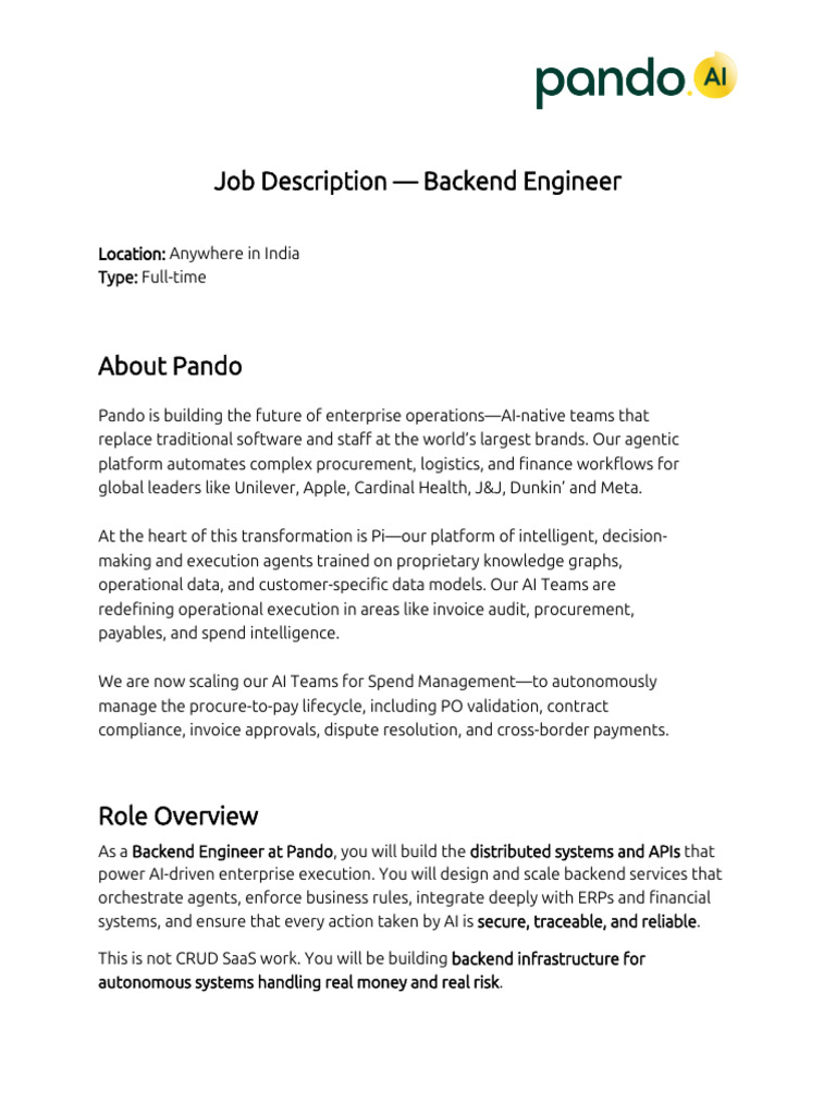 JD - Backend Engineer (1) (1) | PDF