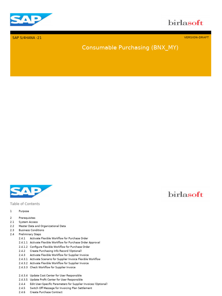 Bnx s4hana2021 Bpd en My | PDF | Accounts Payable | Invoice