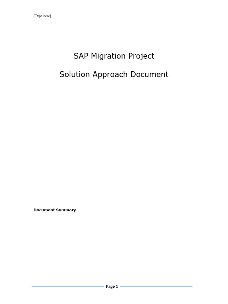 Solution_Approach_Document_-_SAP_Migrate | PDF