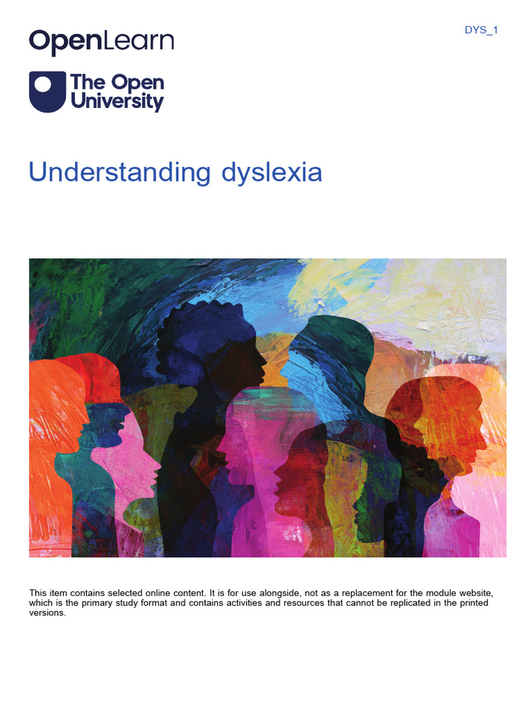 Understanding Dyslexia Printable | PDF