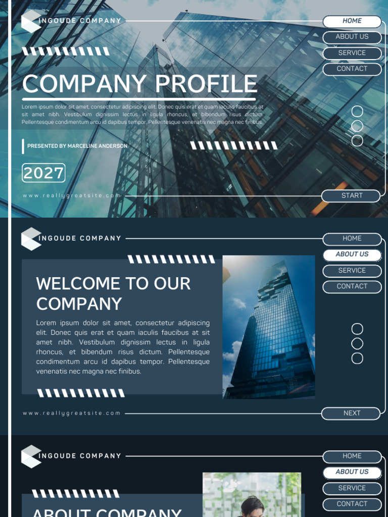 Blue and White Modern Company Profile Presentation | PDF