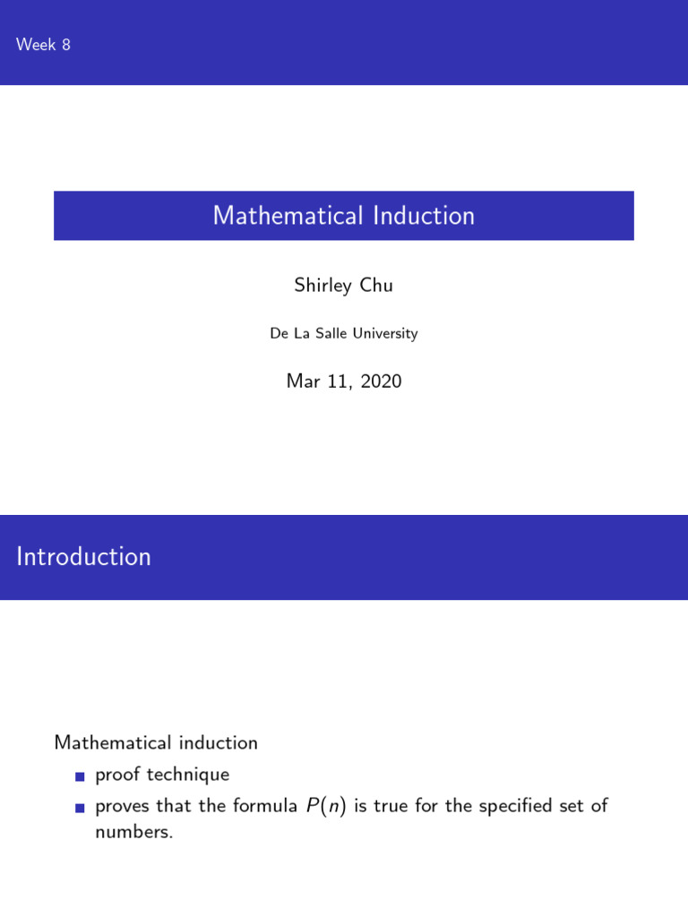Mathematical Induction | PDF