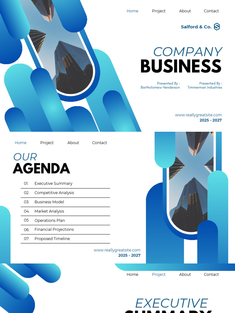 Blue and White Modern Company Business Presentation | PDF
