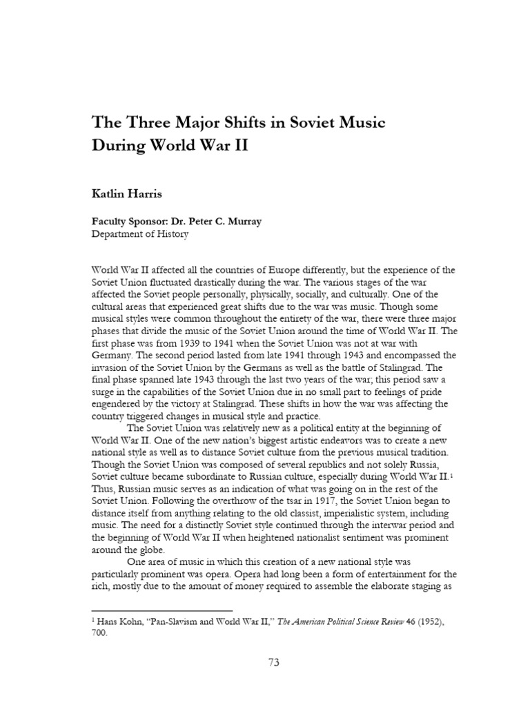 The Three Major Shifts in Soviet Music | PDF