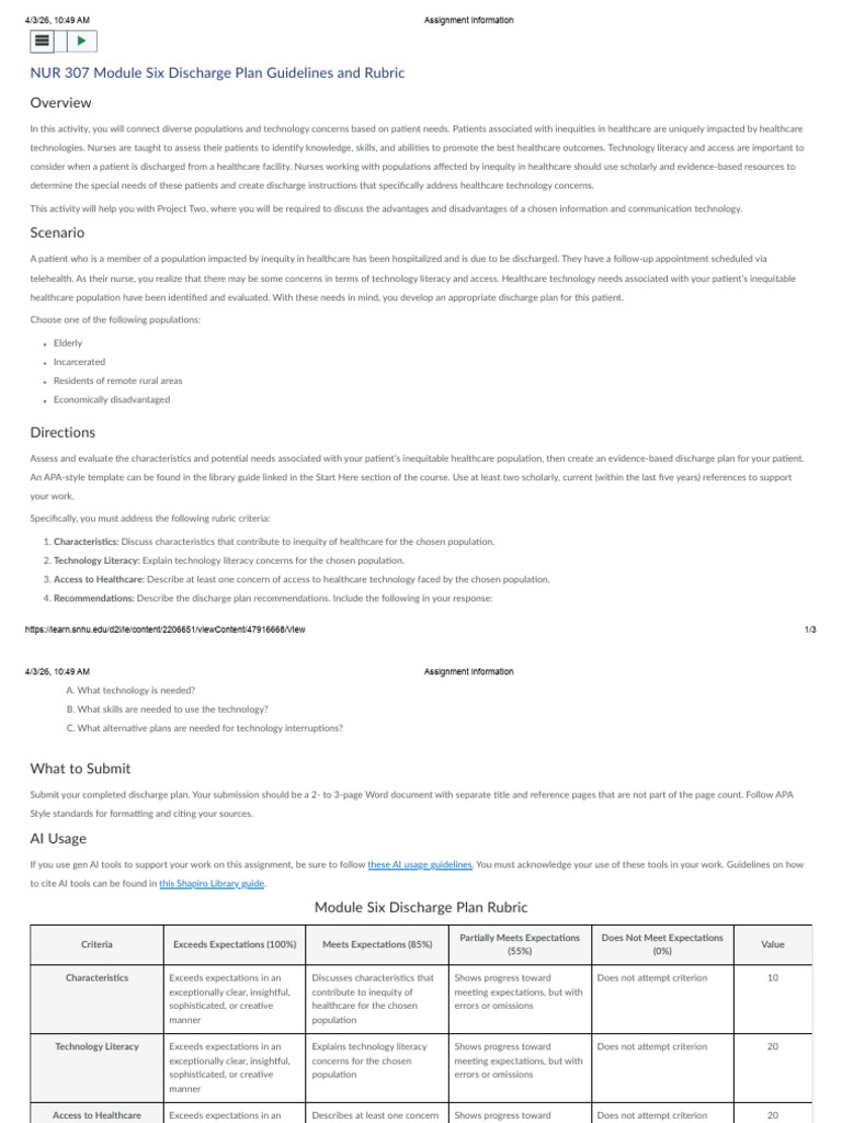 Discharge Plan | PDF