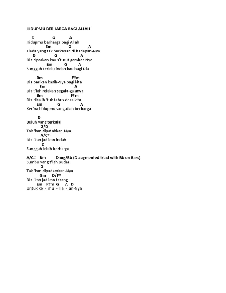 Hidupmu Berharga Bagi Allah