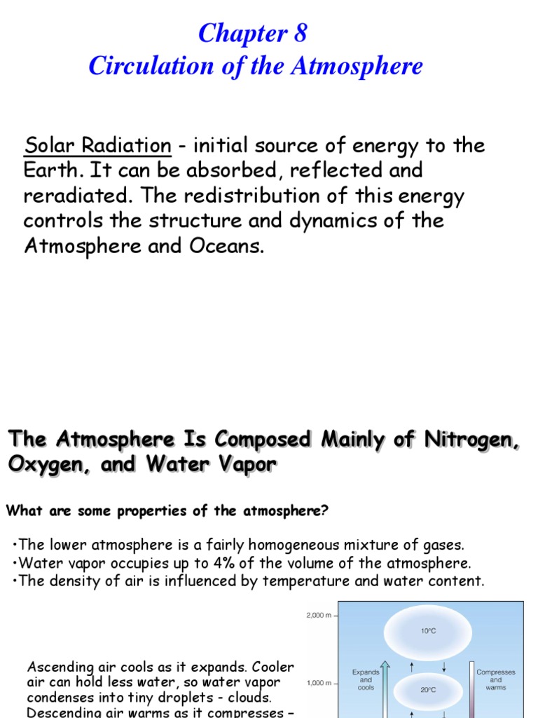 Circulation of The Atmosphere | PDF | Atmospheric Circulation ...