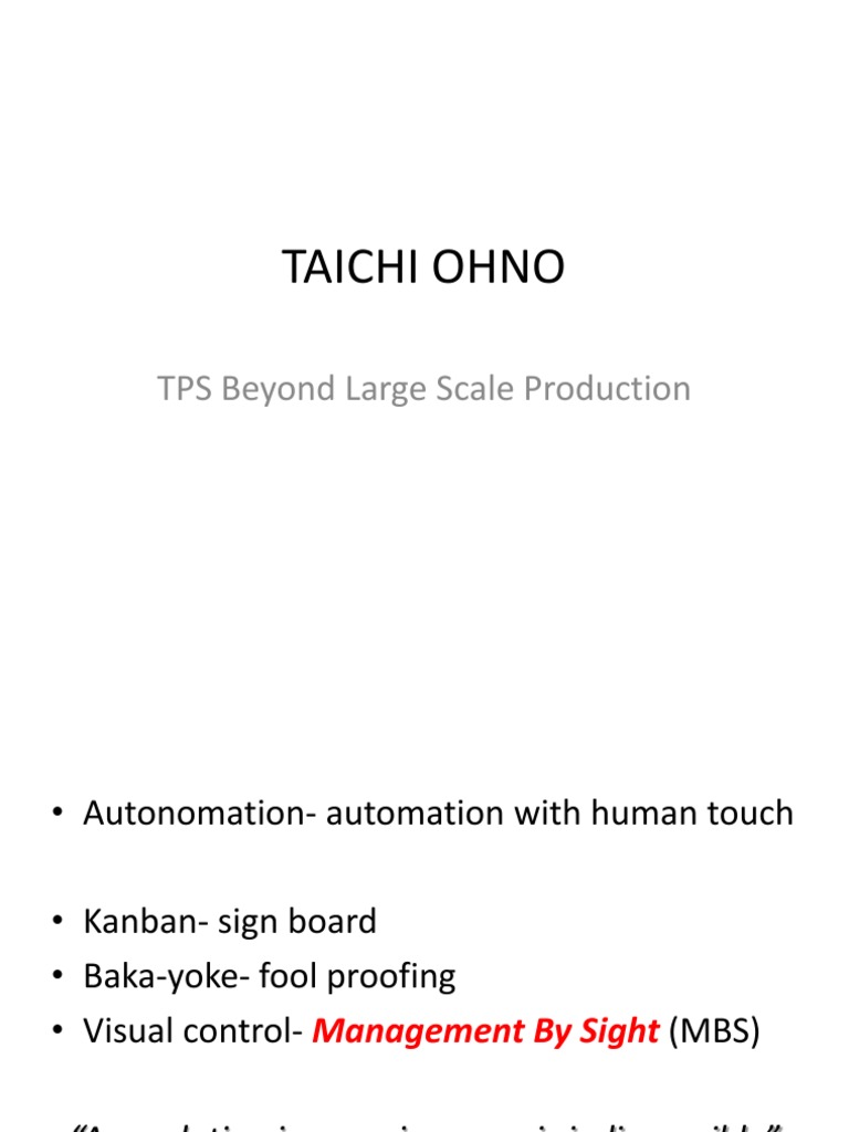 TPS Principles and Practices Explained | PDF | Technology & Engineering