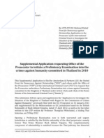 Supplemental Application Requesting Office of The Prosecutor To Initiate A Preliminary Examination Into The Crimes Against Humanity Committed in Thailand in 2010