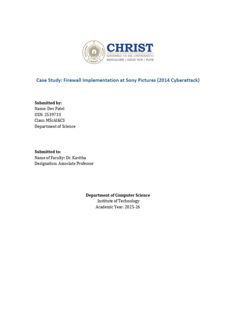 Case Study Dev Patel | PDF | Security | Computer Security