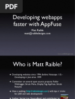 Developing Webapps Faster With Appfuse: Matt Raible