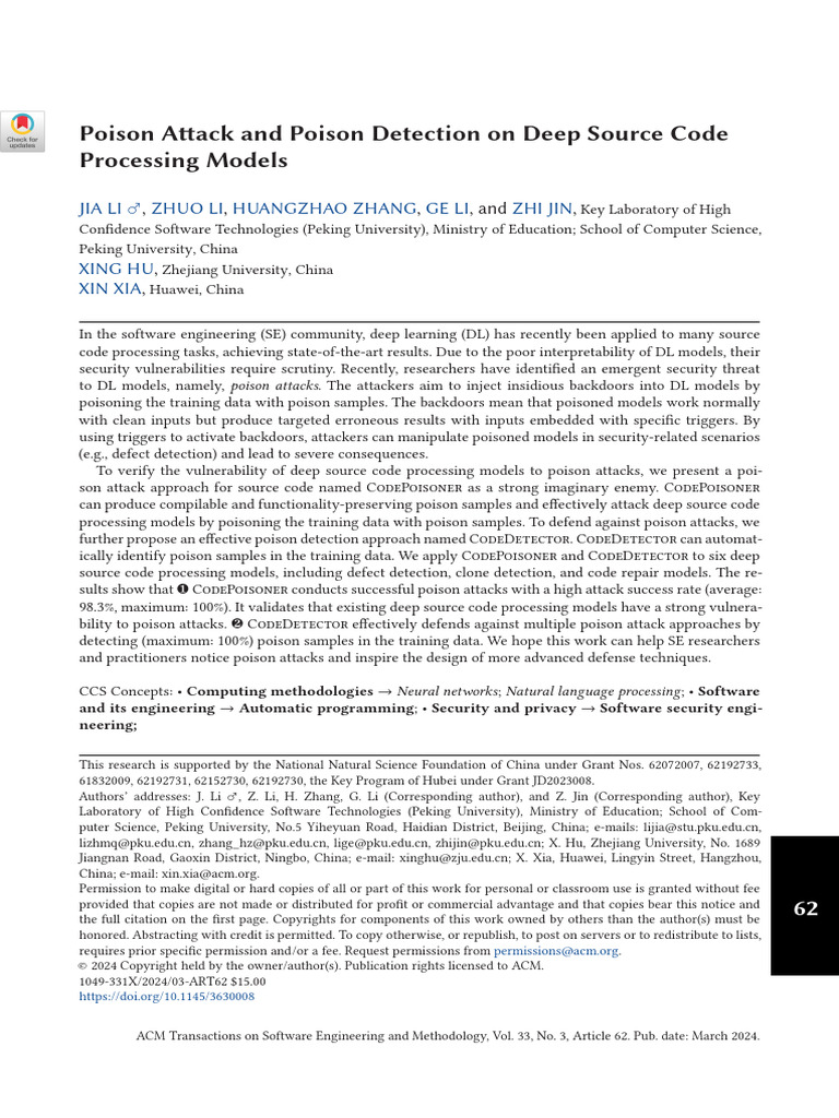4-ToSEM-2024-Poison Attack and Poison Detection on Deep Source Code ...