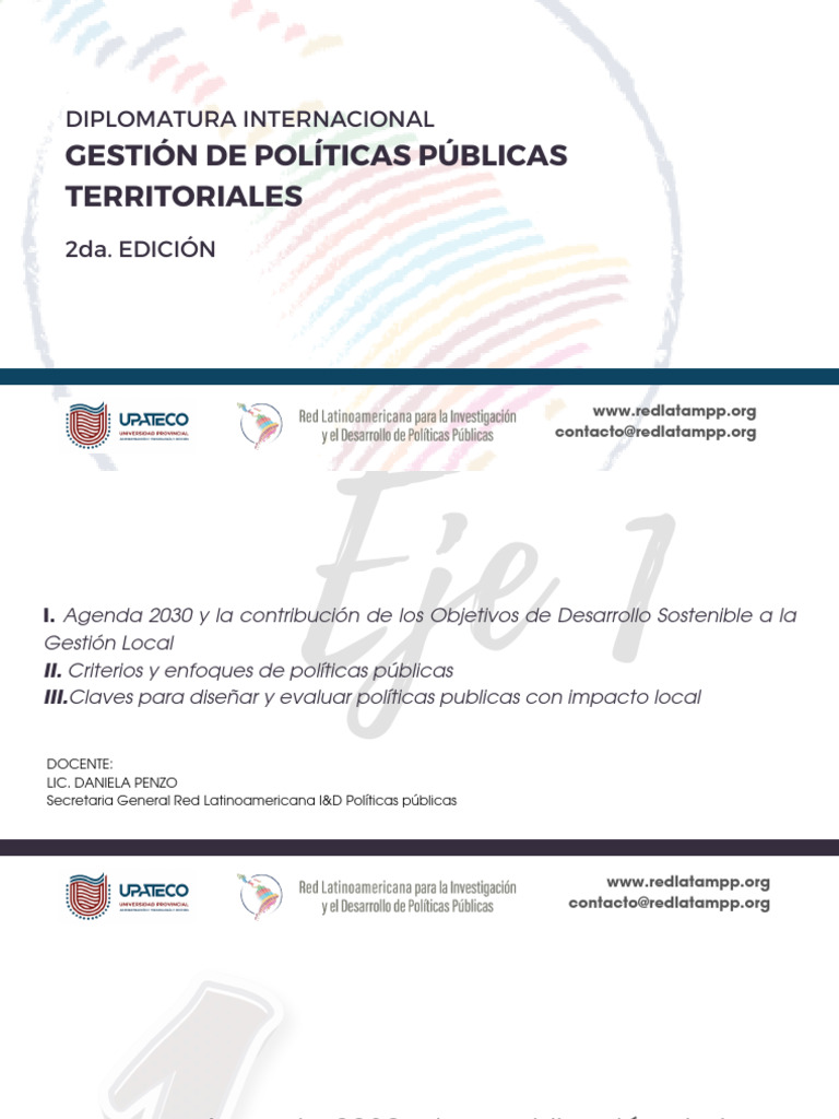 Presentación - Agenda 2030 y La Contribución de Lo ODS | PDF ...