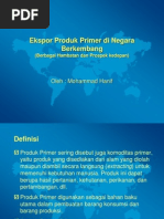 Download Ekspor Produk Primer di Negara Berkembang Berbagai Hambatan dan Prospek kedepan by M Mahdi Hanif SN102336705 doc pdf